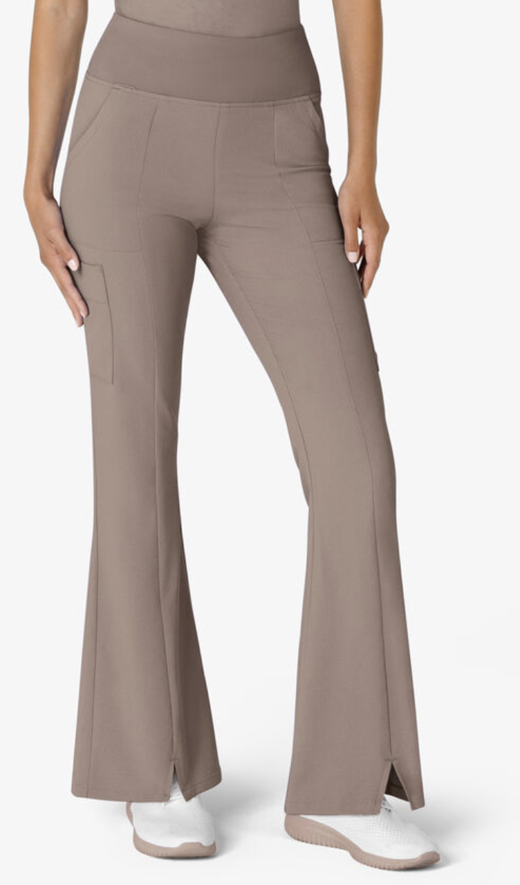 Uniform Advantage Wink Renew Women's 3-Pocket STRETCH Yoga Waist Flare Notch Leg Cargo Scrub Pants