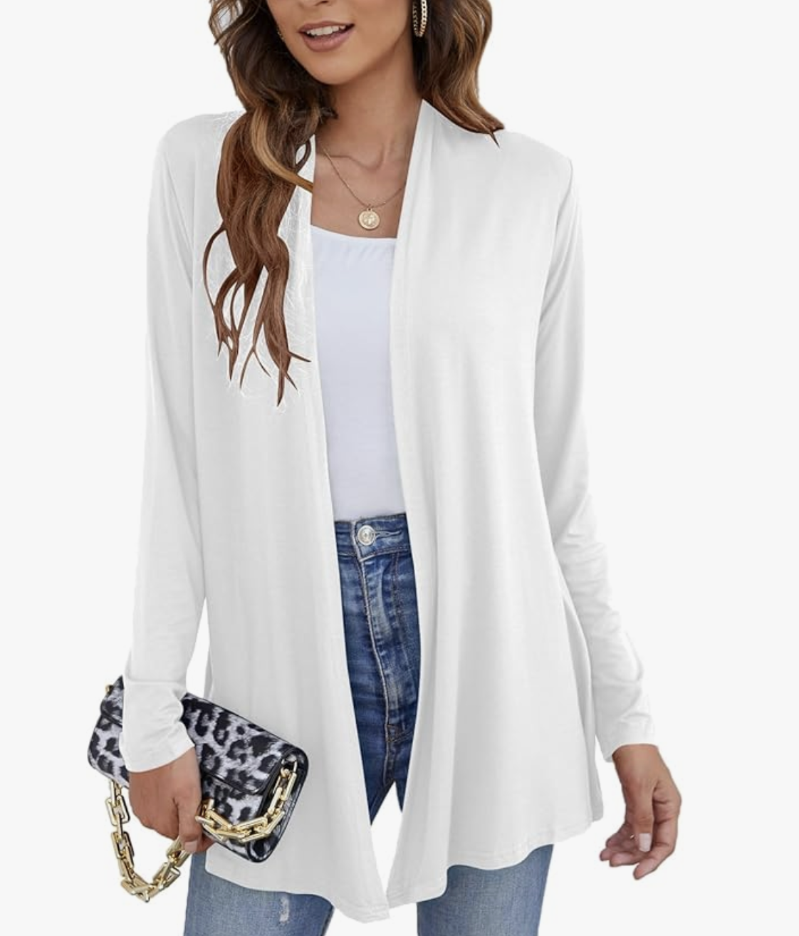 Ladlop Women's Lightweight Open Front Cardigans Long Sleeve Casual Soft Drape Fall Cardigan